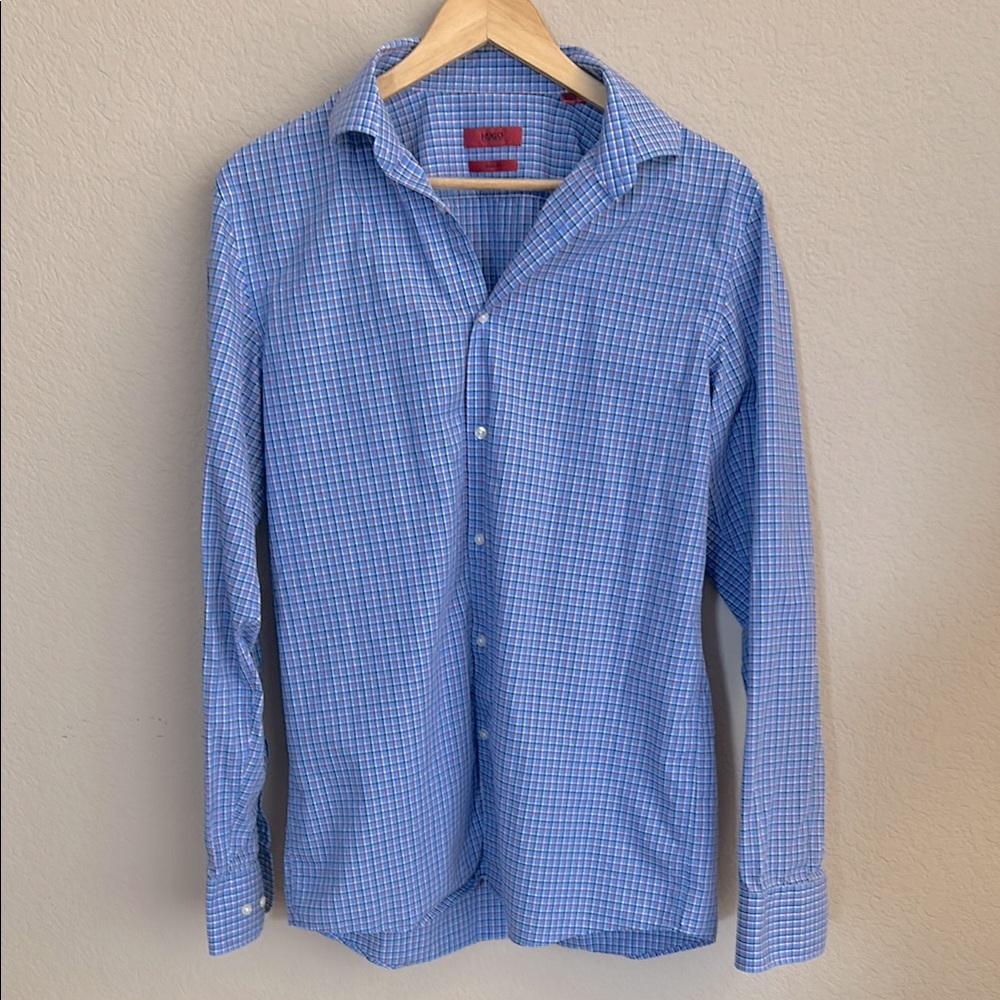 Hugo Boss Sharp Fit Plaid Button Down